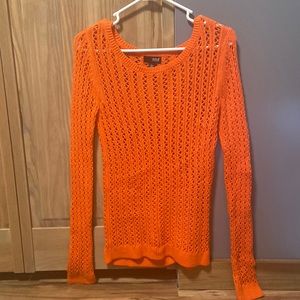 Orange crew neck sweater
